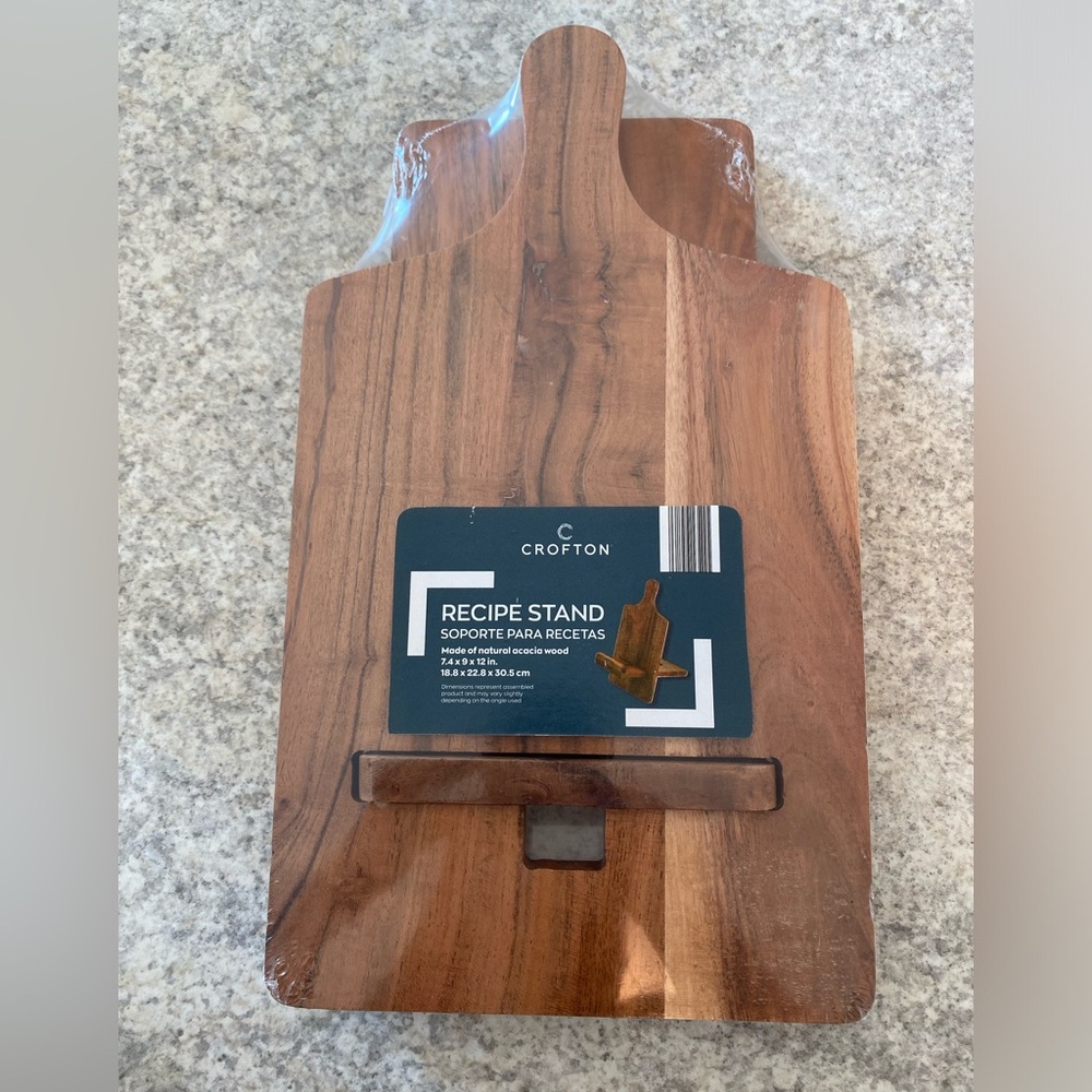 Crofton Acacia wood recipe stand